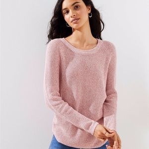 Marled ballerina pink Loft sweater